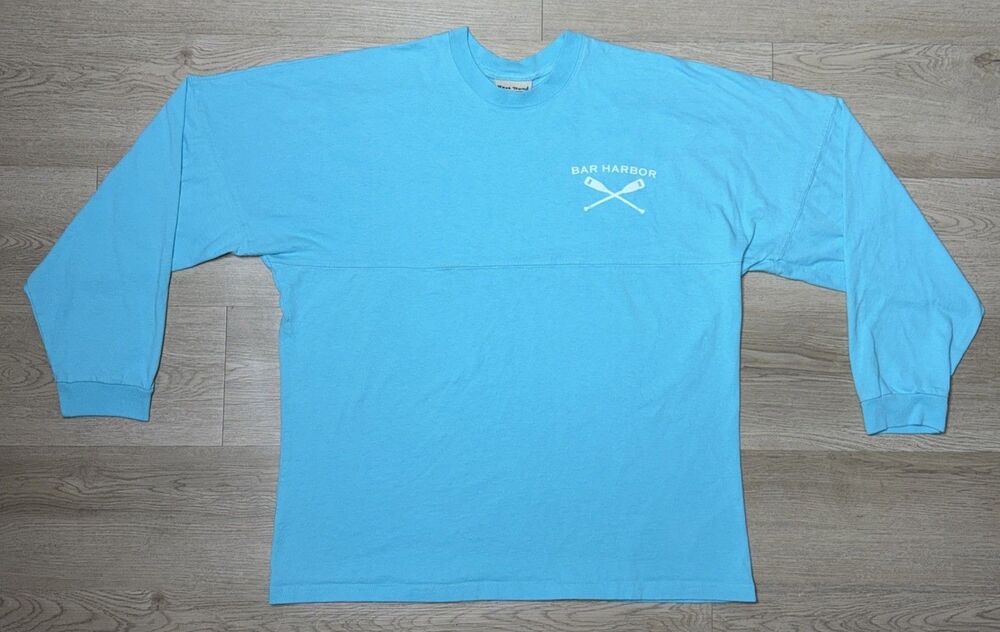 Vintage Bay Harbor Long Sleeve Light Blue T Shirt Mens Size XL West Trend USA
